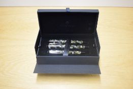 Three Parker Duofold Fountain pens. A Parker Duofold Centennial, an International and a Demi