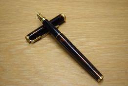 A Parker Premier cartridge fill fountain pen in Chinese Laque having Parker 750 France nib