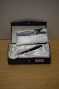 A boxed Conway Stewart 58 converter fill fountain pen 092/500 in Amathyst with one wide and two
