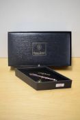 A boxed Conway Stewart Bard converter fill fountain pen in Rioja No631/031 having a Conway Stewart