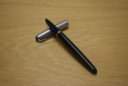 A Parker 51 aerometric fill fountain pen in Forest Green with lustraloy cap