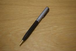 A Parker 51 Propelling pencil in a Grey Green colour with lustraloy cap with Sterling Silver band a