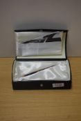 A boxed Conway Stewart 58 converter fill fountain pen 548/010 in Nebula with one wide and two narrow