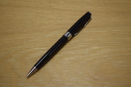 A Parker Sonnet propelling pencil in laque black with chrome trim