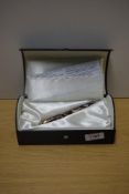 A boxed Conway Stewart 58 Millenium Edition converter fill fountain pen No0253 in Red White and Blue