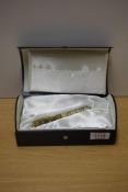 A boxed Conway Stewart 58 conveter fill fountain pen 04/165 in Yellow Tiffany with one wide and