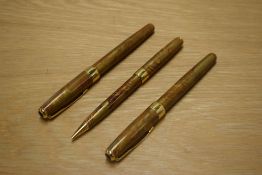 A Parker Sonnet Premiere converter fill fountain pen, Rollerball pan and Propelling pencil in