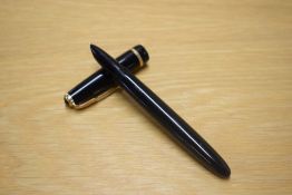 A Parker Lady aerometric fill fountain pen in Black with a decorative cap band
