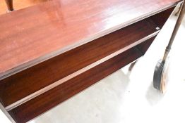A vintage mahogany low bookcase, width approx. 107cm