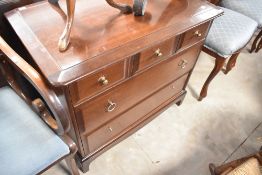A stag bedroom chest of two over two drawers, width approx 83cm