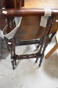 A Victorian style mahogany folding luggage or tray frame