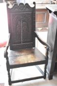 A period oak carver chair