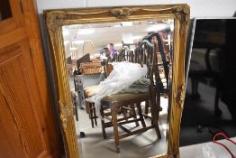 A gilt frame wall mirror, approx. 107 x 76cm