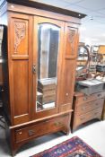 A Victorian mahogany two piece bedroom suite
