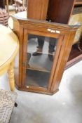 A 19th Century oak corner wall display, height approx. 92cm