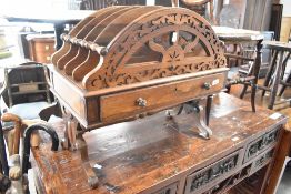 A Victorian Rosewood Canterbury , width approx. 60cm