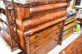 A 19th Century Scotch style chest of drawers including secret drawers to top, width approx. 124cm