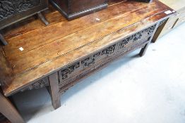 An Oriental hardwood coffee table