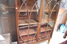 A 19th Century mahogany bookcase or display cabinet, width approx. 104cm