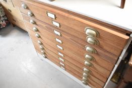A modern or vintage over painted frame plan chest , having pine drawers, dimensions approx. W107