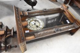 A Victorian mahogany cased Vienna style wall clock