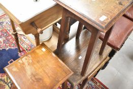 A selection of 19th Century and later oak occasional tables