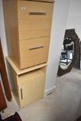 Two laminate office cabinets