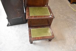 A Regency style mahogany step drawer