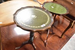 Two reproduction occasional wine tables