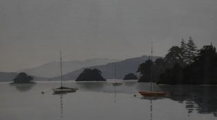 Local interest* Jack Beddows (British 1943-1993) watercolour, lake scene signed lower right,