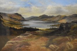 Local interest* Sydney Scott (British 19th/20th century) oil on canvas 'Coniston Lake' signed