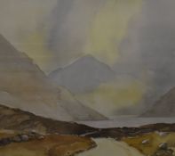 Desmond Turner (Irish 1923-2011) watercolour, untitled but thought to be Road to Leenane,