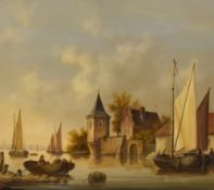 Bernard Page (20th century) a pair of Continental coastal scene oil on boards, each signed lower