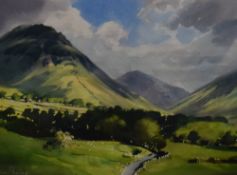 Local interest* Vivienne Pooley (British b.1944) watercolour 'Yewbarrow-Wasdale' signed lower