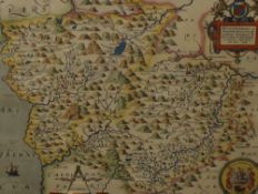 After Christopher Saxton (British 1540-1610) and by Remigius Hogenbergius (sculpt) (Dutch 1536-