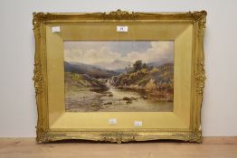 Local interest* Edward Arden (Tucker) (British 1830-1909) watercolour, lone fisherman within a local