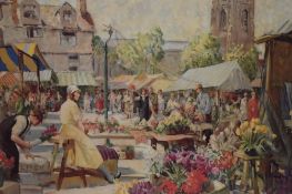 After William Lee-Hankey (British 1869-1952) colour L.N.E.R railway advertising print Norwich It's