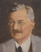 Artist unknown, oil on canvas, portrait of William Henry Nicholls, possibly a self portrait,