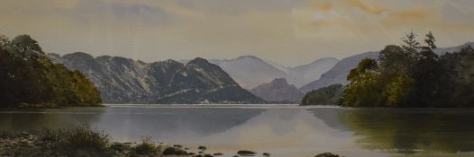 Local interest*Jack Beddows (British 1943-1993) watercolour, pleasing serine Lakeland landscape ,