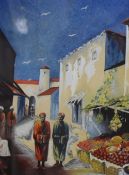 S.Broadbent (British 19th/20th century) a pair of oval Middle Eastern scene watercolours each with