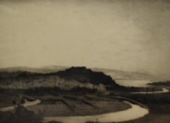 After Andrew Fairbairn Affleck (British 1874/75-1935/36) engraving , a view of Stirling Castle,