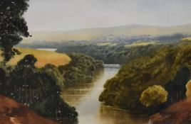 Local interest* artist unknown, pleasant contemporary watercolour 'River Eden, North of The