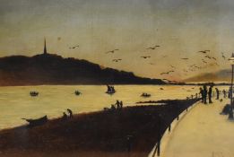 H T Band (19th century) oil on canvas 'Oban from Corran Esplanade' signed lower right, date