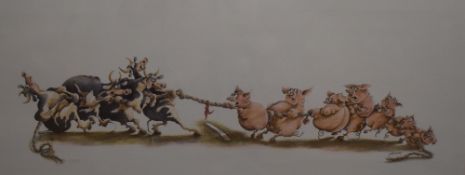 After Edward Mooney (British 20th/21st century) limited edition colour print 'The Big Pull'