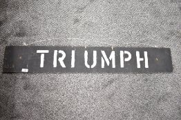 A single sided plywood Triumph advertising sign, L104cm