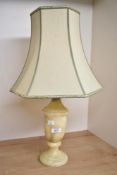 An Alabaster table lamp 36cm x 11cm (requires rewiring)