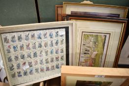 A selection of pictures and prints including a signed limited edition print 25/450 titled Piggies in