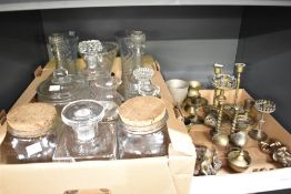 An LSA International Quad Cask Whiskey Decanter, a Dartington Glass fluted bulbous form vase, a