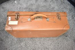 A vintage cardboard suitcase