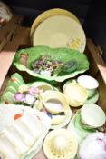 A selection of Carleton and Melba Ware including a foxglove cup and Lily tennis tray, a tomato